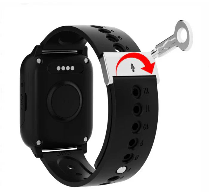 Lockable GPS watch band for kids GPS trackers, senior watches, and compatible smartwatches