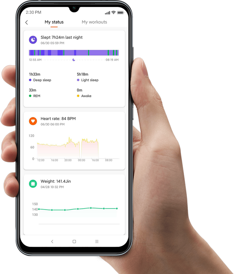 Daily health data<br><span>at your fingertips</span>