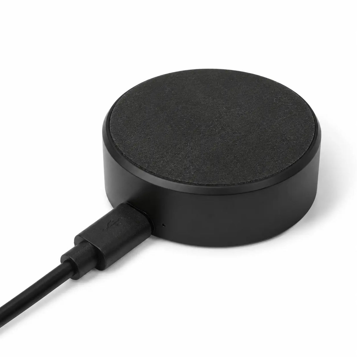 Bottom of Lil Tracker portable charging dock showing rubber non-slip base