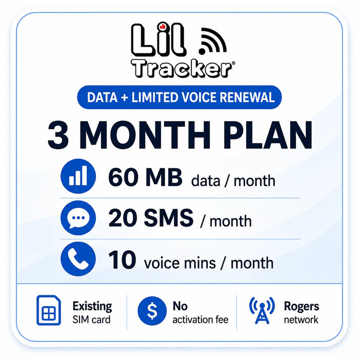 Lil Tracker SIM Renewal: Data + Limited Voice