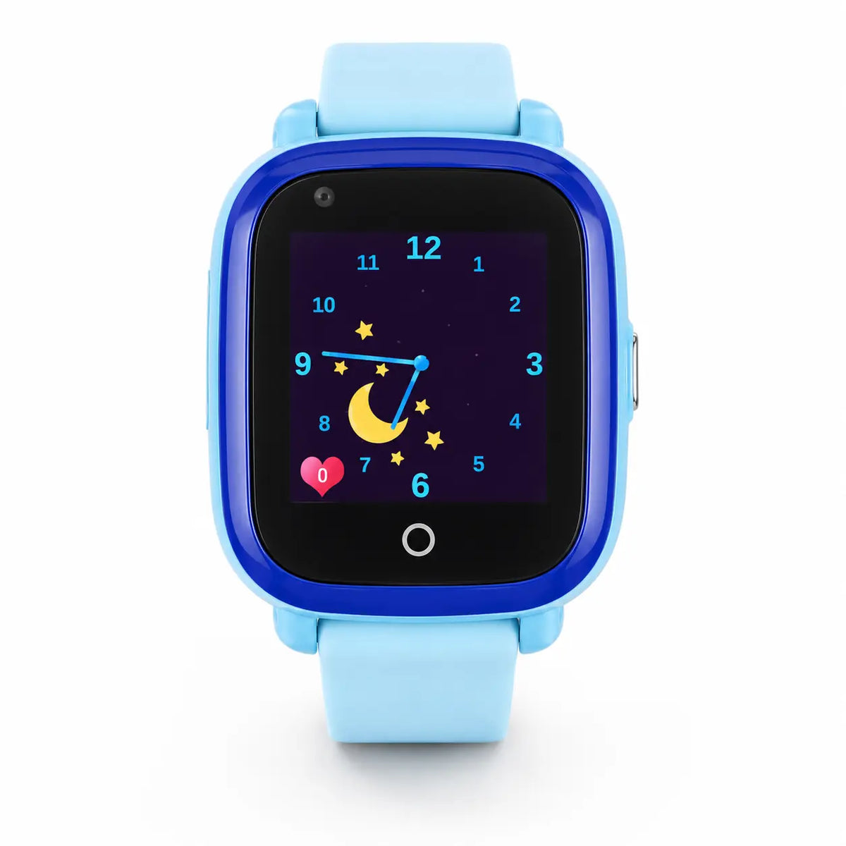  Lil Tracker smartwatch with blue strap on a white background