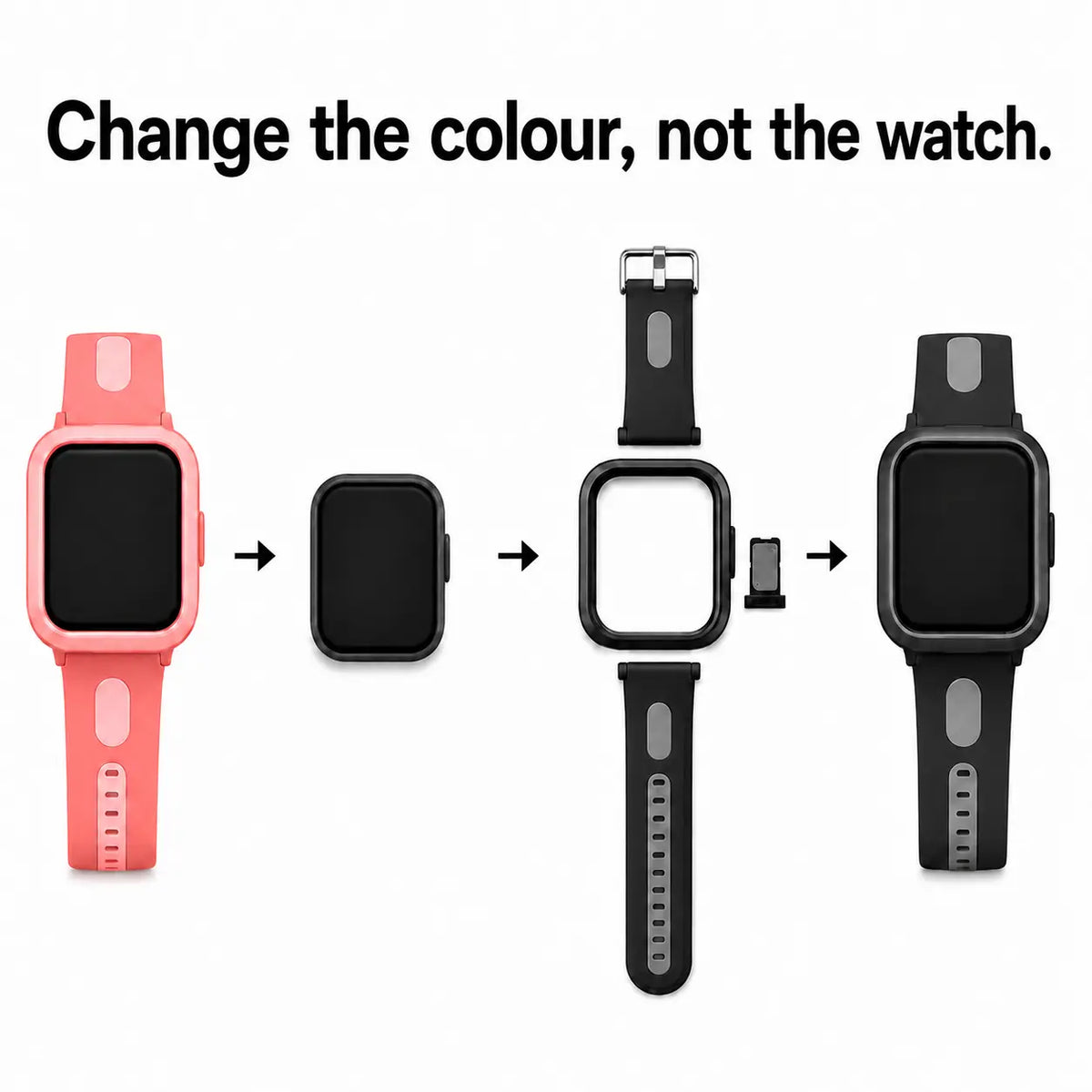 ProX Switch Frames shown in red, blue, pink and black