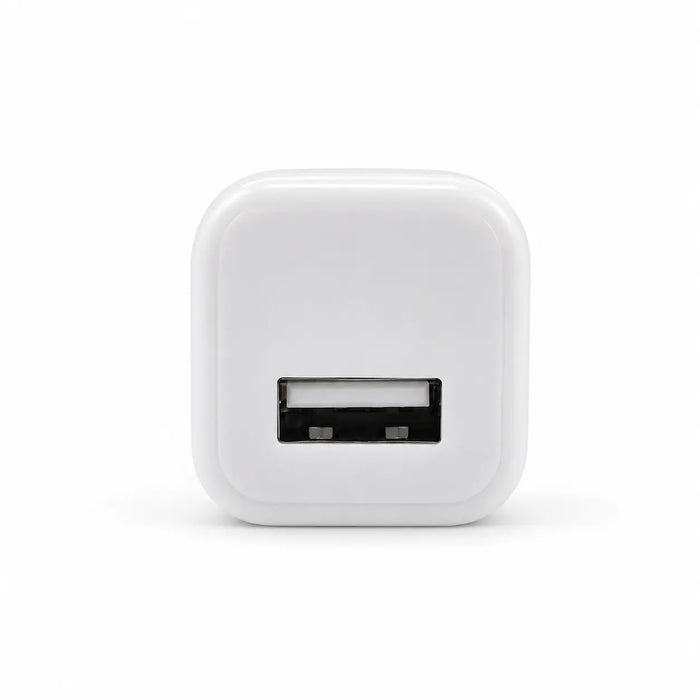 Front view of USB wall power adapter with USB-A port